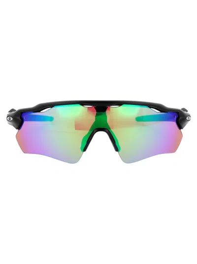 Oakley Polished Black Acetate Sunglasses In Multi