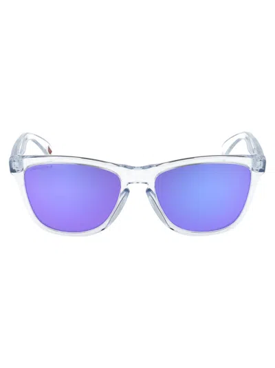 Oakley Polished Clear Acetate Sunglasses In Blue