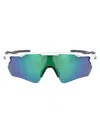 Oakley Polished White Acetate Sunglasses In Green