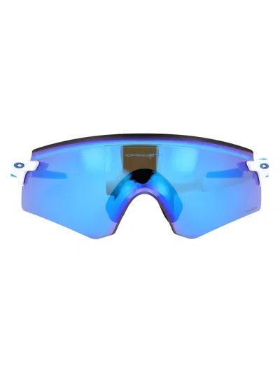 Oakley Polished White Acetate Sunglasses In Blue
