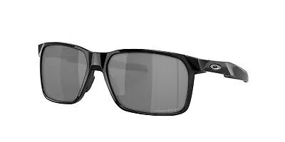 Pre-owned Oakley Portal X Sunglasses, Polished Black Frame, Prizm Black Polarized Lens In Gray