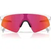 Oakley Prizm™ Everyday 28mm Rectangular Sunglasses In Polished White/prizm Field