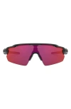 Oakley Radar® Ev Pitch® 38mm Shield Sunglasses In Black/purple Pink