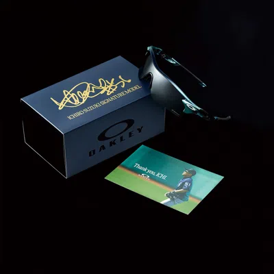 Pre-owned Oakley Radar Rock Pass 9206-59 Ichiro Last Signature Limited Retirement Memorial In Gray