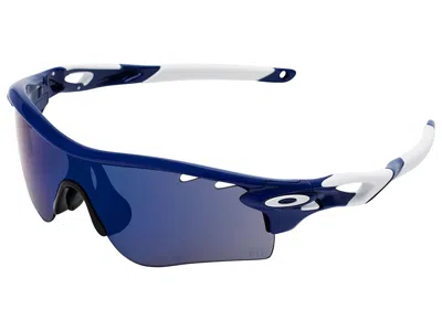 Pre-owned Oakley Radarlock Path Hyun Jin Ryu Sunglasses Oo9206-33 Dodgers Blue/ice Iridium