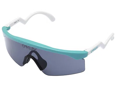 Pre-owned Oakley Razor Blades Heritage Sunglasses Oo9140-11 Seafoam/grey In Gray