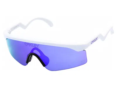 Pre-owned Oakley Razor Blades Heritage Sunglasses Oo9140-15 White/violet Iridium