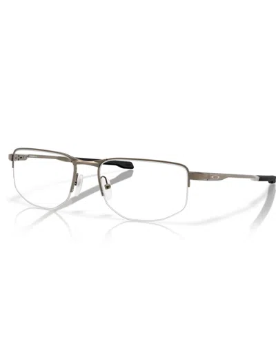 Oakley Rectangle Men's Addams 0.5 Eyeglasses, Ox3035 In Pewter