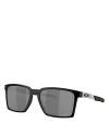 Oakley Rectangular Sunglasses, 56 Mm In Black/gray Solid