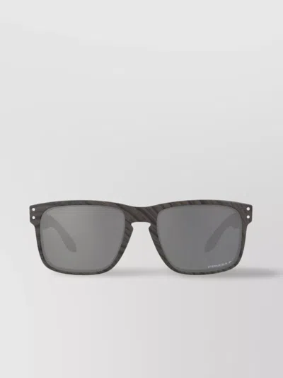 Oakley Rectangular Sunglasses With Dark Lenses And Textured Finish