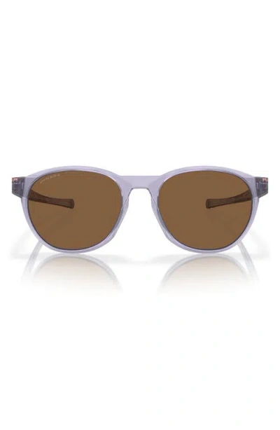 Oakley Reedmace 54mm Round Sunglasses In Brown