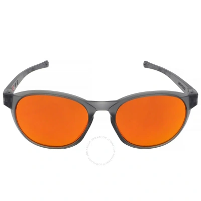 Oakley Reedmace Prizm Ruby Polarized Oval Men's Sunglasses Oo9126 912604 54 In Grey / Ruby