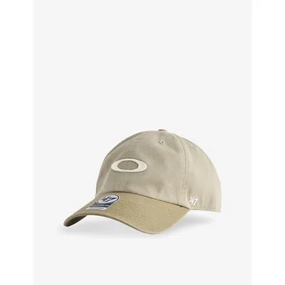Oakley Womens Remix Dad Brand-embroidered Cotton Baseball Cap Boulder Green In Neutral