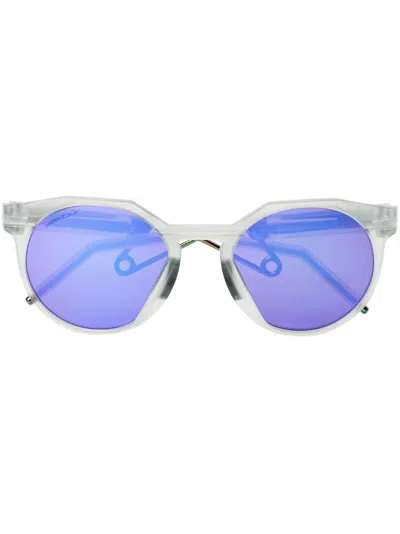 Oakley Round-frame Tinted Sunglasses In White