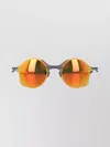 Oakley Round Metal Sunglasses With Adjustable Nose Pads In Orange
