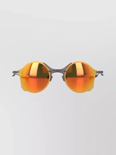 Oakley Round Metal Sunglasses With Adjustable Nose Pads In Orange
