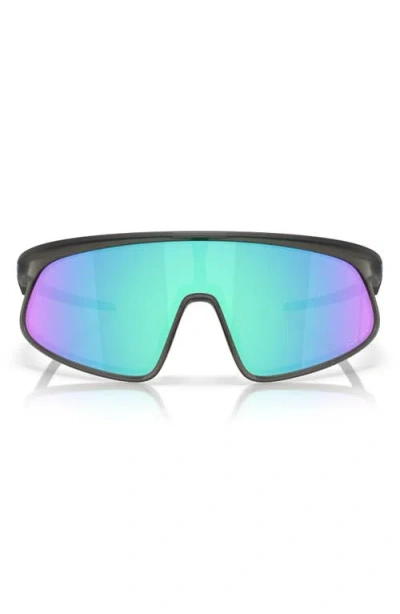 Oakley Rslv 149mm Prizm Polarized Shield Sunglasses In Sapphire