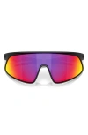 Oakley Rslv 149mm Prizm Polarized Shield Sunglasses In Black