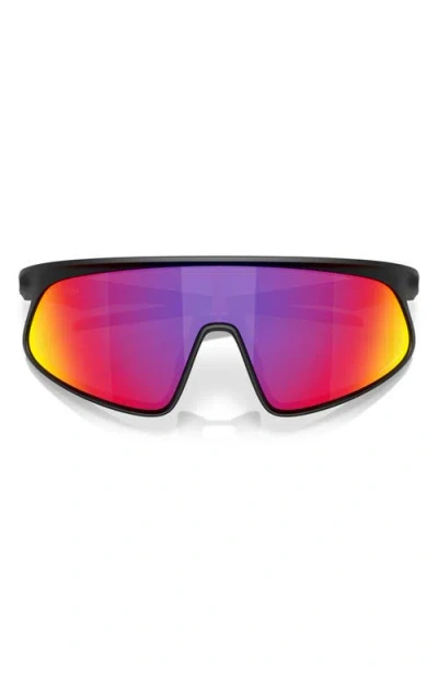 Oakley Rslv 149mm Prizm Polarized Shield Sunglasses In Black