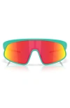 Oakley Rslv 149mm Prizm Polarized Shield Sunglasses In Ruby