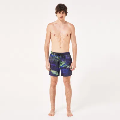 Oakley Sand Pixel Rc 16 Beachshort In Green,blue