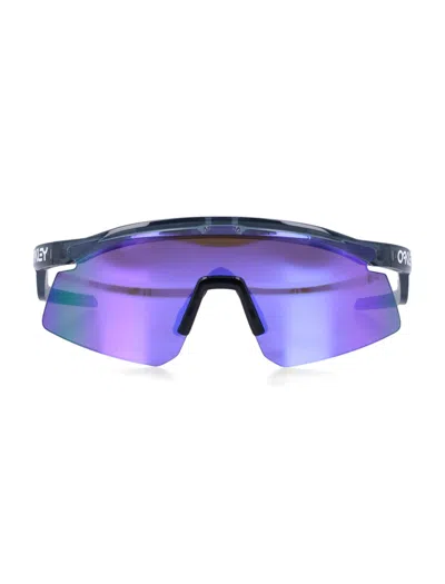 Oakley Semi-rimless Shield Sunglasses In Crystal Black