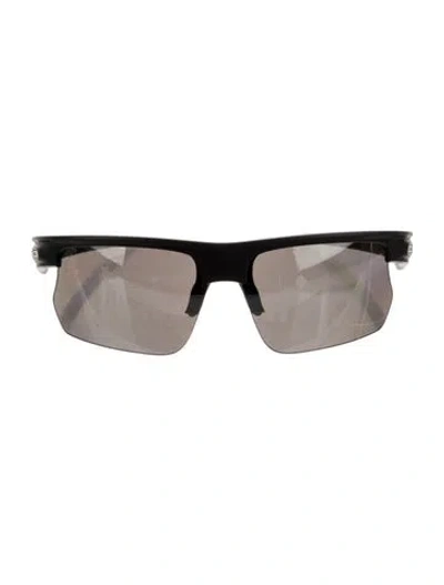 Pre-owned Oakley Shield Mirrored Sunglasses In Black