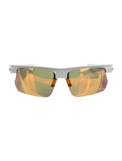 Pre-owned Oakley Shield Mirrored Sunglasses In White
