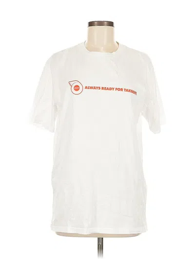 Pre-owned Oakley Short Sleeve T-shirt In White