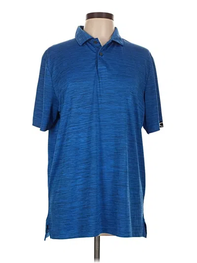 Pre-owned Oakley Short Sleeve Top Blue Mock Neckline Tops