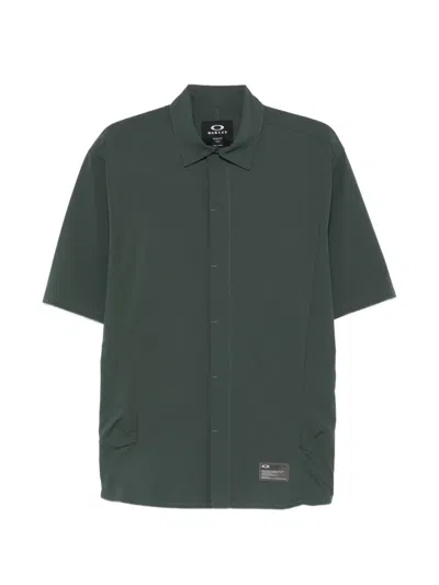 Oakley Short-sleeve Logo-patch Shirt In Green
