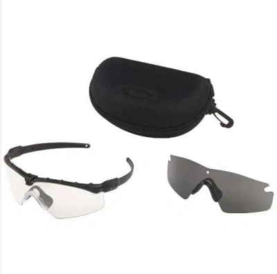 Pre-owned Oakley Si Ballistic M Frame 3.0 Black W/clear And Grey Lens Array (oo9146-03)