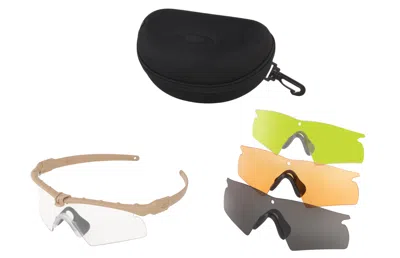 Pre-owned Oakley Si Ballistic M Frame 3.0 Desert Tan W/clear, Grey, Persimmon, Laser Lens In Grey, Persimmon, Laser, Clear