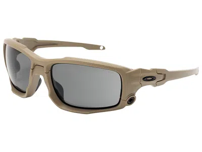 Pre-owned Oakley Si Ballistic Shocktube Sunglasses Oo9329-04 Terrain Tan/grey In Gray