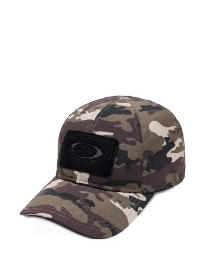 Oakley Si Camouflage-print Fitted Cap In Burgundy