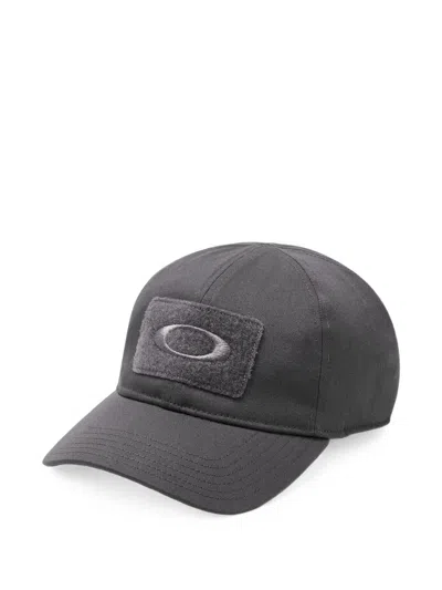 Oakley Si Logo-patch Cotton Cap In Gray