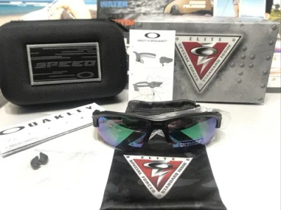 Pre-owned Oakley Si Speed Jacket Matte Black W/ Prizm Maritime Polarized Sku 9228-07