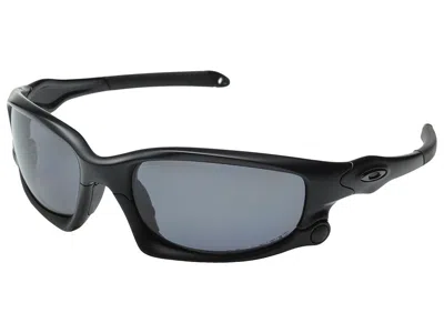 Pre-owned Oakley Si Split Jacket Polarized Sunglasses Oo9099-15 Matte Black/grey, Vr28 In Grey, Vr28 (2 Sets)