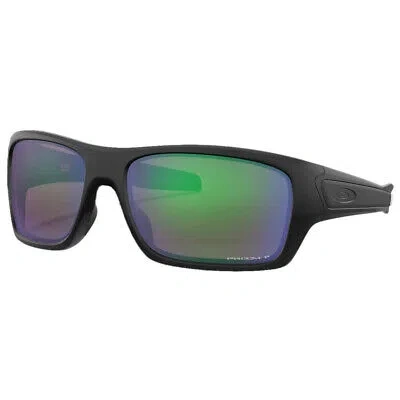 Pre-owned Oakley Si Turbine Matte Black Frame, Polarized Lenses Prizm Maritime Oo9296-1944