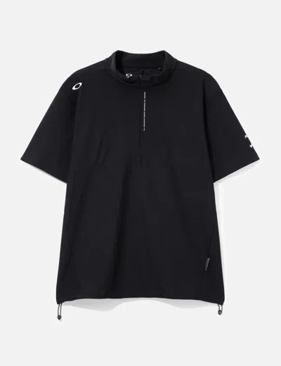 Oakley Skull Hybrid Zip Pullover Shirt In Black