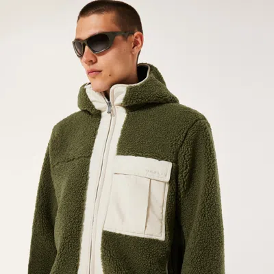 Oakley Snowdrift Full Zip Sherpa In Green