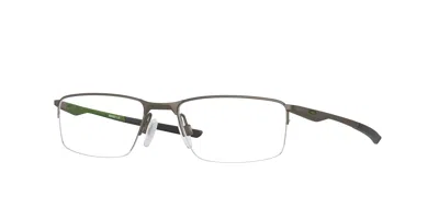 Oakley Socket 5.5 Demo Rectangular Men's Eyeglasses Ox3218 321802 54 In Metallic