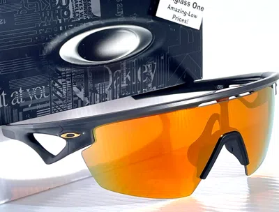 Pre-owned Oakley Sphaera Matte Black Polarized Prizm 24k Gold Lens Sunglass 9403-04