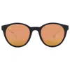 Oakley Spindrift Prizm Rose Gold Polarized Round Ladies Sunglasses Oo9474 947408 52 In Black