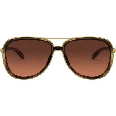 Oakley Split Time 58mm Prizm™ Pilot Sunglasses In Brown