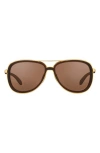 Oakley Split Time 58mm Prizm™ Polarized Pilot Sunglasses In Brown