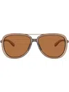 Oakley Split Time Pilot-frame Sunglasses In Nude