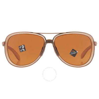 Oakley Split Time Prizm Bronze Polarized Pilot Ladies Sunglasses Oo4129 412923 58