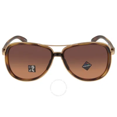 Oakley Split Time Prizm Brown Gradient Pilot Ladies Sunglasses Oo4129 412918 58 In Brown Tortoise