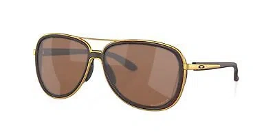 Pre-owned Oakley Split Time Sunglasses, Matte Rootbeer Frame, Prizm Tungsten Polarized Len